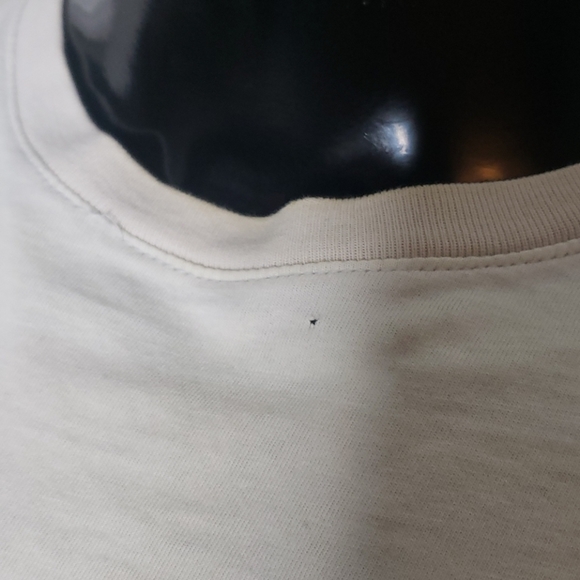 🤯3/$12 Banana Republic Cream Striped Shirt Small - Picture 2 of 4